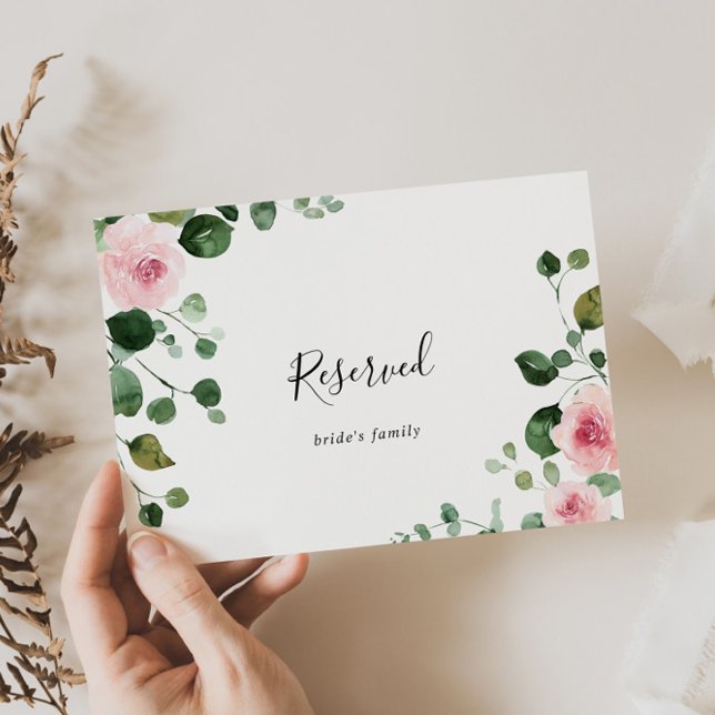 Rótulo reservado del Boda floral Eucalyptus clásic (Subido por el creador)