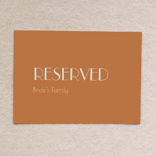 Rótulo reservado del Boho Deco Terracotta Boda de 
