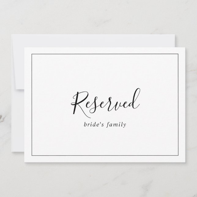 Rótulo reservado minimalista (Anverso)