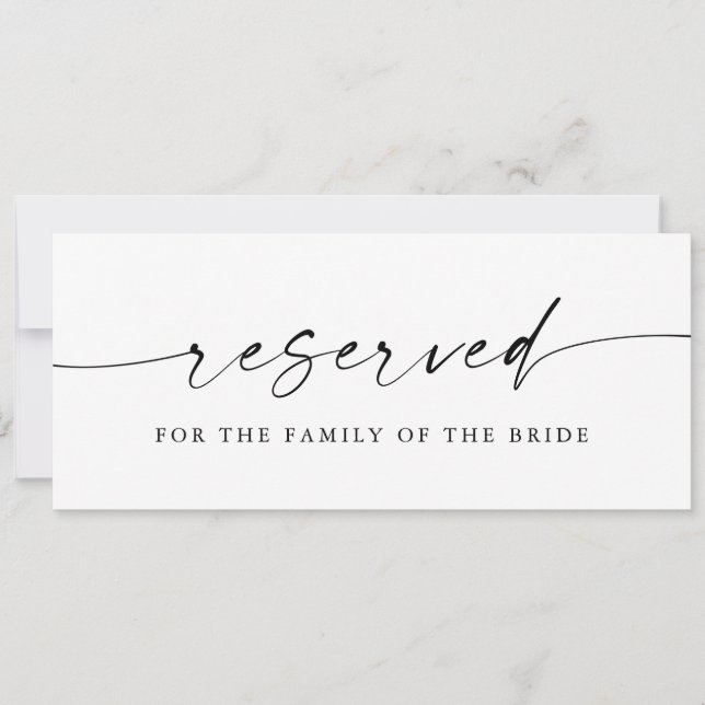 Rótulo reservado para Bodas Minimalistas modernos (Anverso)