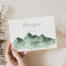 Rótulo reservado para la boda de la región montaño