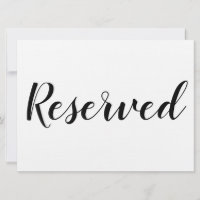 Rótulo reservado - Reservado