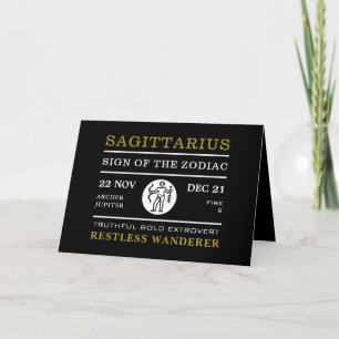 Rótulo Sagittarius de la tarjeta Zodiac, Astrológi