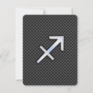 Rótulo Sagittarius Zodiac Impresión de fibra de ca
