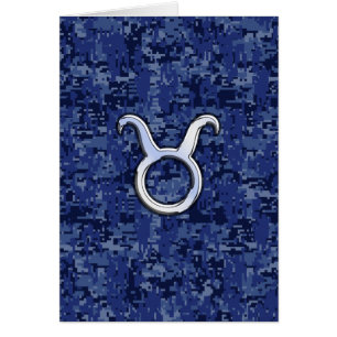 Rótulo Taurus Zodiac en camuflaje digital azul de 
