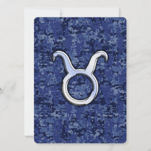 Rótulo Taurus Zodiac en camuflaje digital azul de 