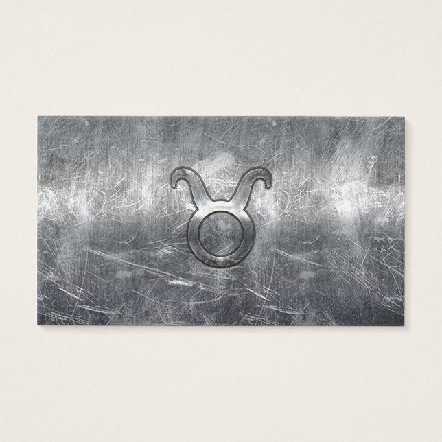 Rótulo Taurus Zodiac en un estilo angustiado (Frente)