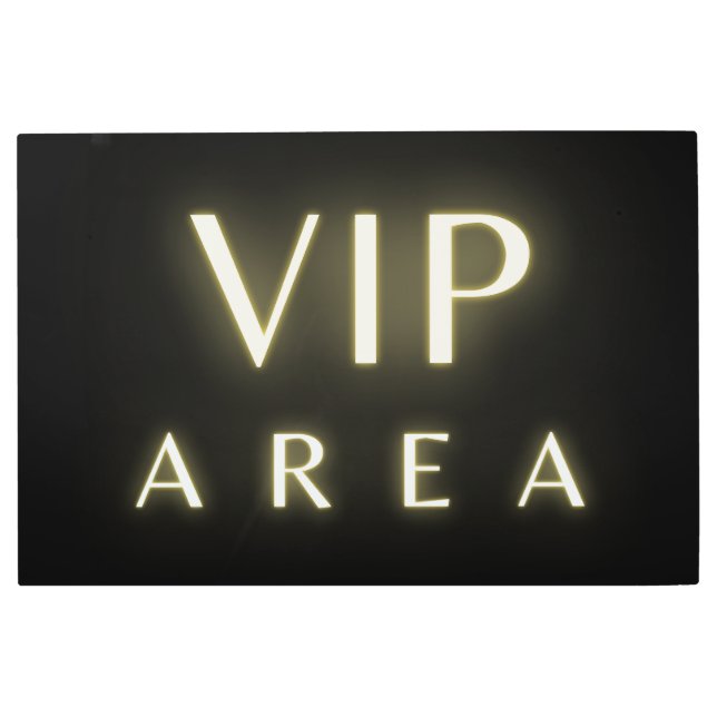 Rótulo VIP brillante - Decoración de lujo para tie (Anverso)