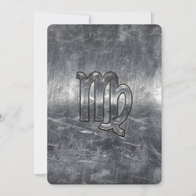 Rótulo Virgo Zodiac en estilo angustioso (Anverso)