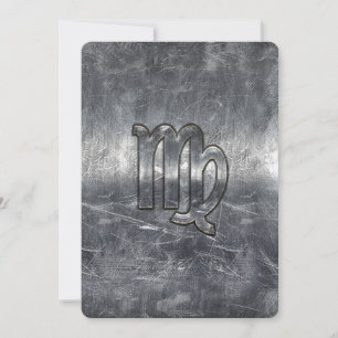 Rótulo Virgo Zodiac en estilo angustioso
