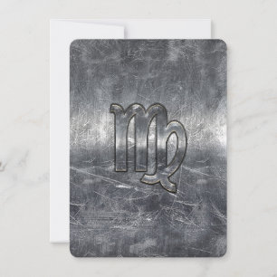 Rótulo Virgo Zodiac en estilo angustioso