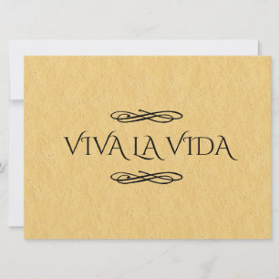 Rótulo Viva La Vida   Rótulo de vida activa