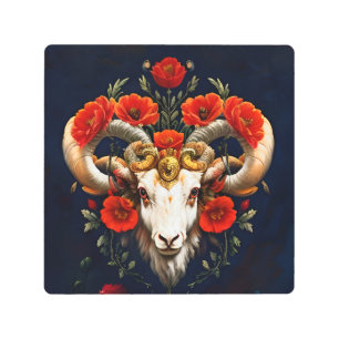 Rótulo Zodiaco Capricornio Arte Metalizado