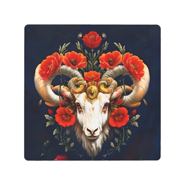 Rótulo Zodiaco Capricornio Arte Metalizado (Anverso)