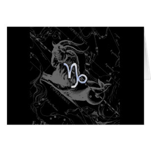 Rótulo Zodiaco de Capricornio con estilo cromado e