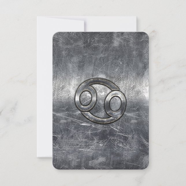 Rótulo Zodiaco del Cáncer al Estilo Industrial (Anverso)