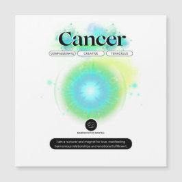 Rótulo Zodiaco moderno Cáncer Cita Elemento Agua