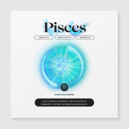 Rótulo Zodiaco Moderno Pisces Cita Elemento Agua