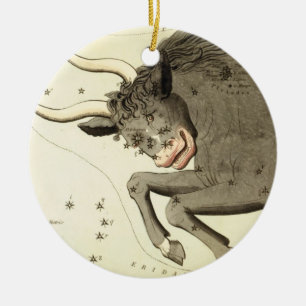 Rótulo zodiaco: ornamento de Taurus