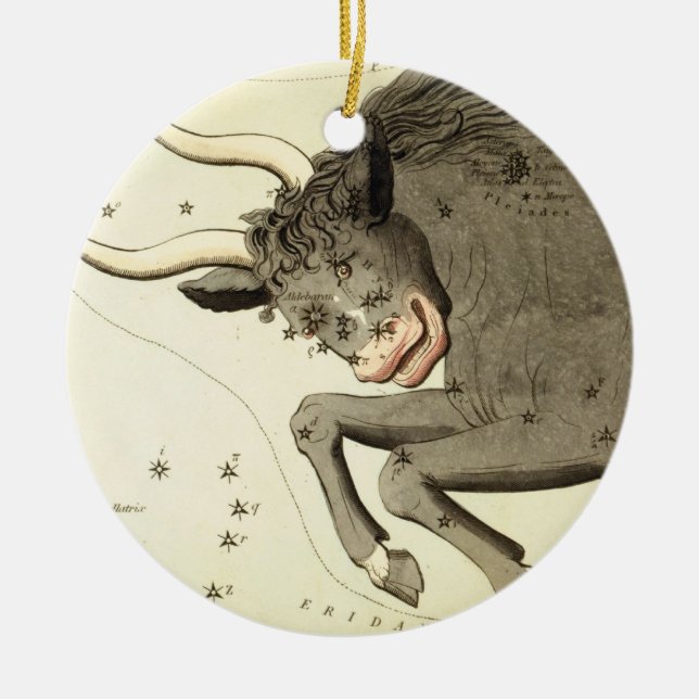 Rótulo zodiaco: ornamento de Taurus (Frente)