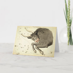 Rótulo zodiaco: Tarjeta de saludo Taurus