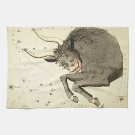 "Rótulo zodiaco: Taurus" toalla de cocina
