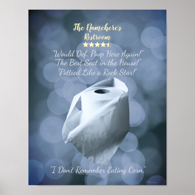 Rótulos de baño divertidos, arte mural (Frente)