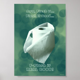 Rótulos de baño divertidos, decoración verde, arte
