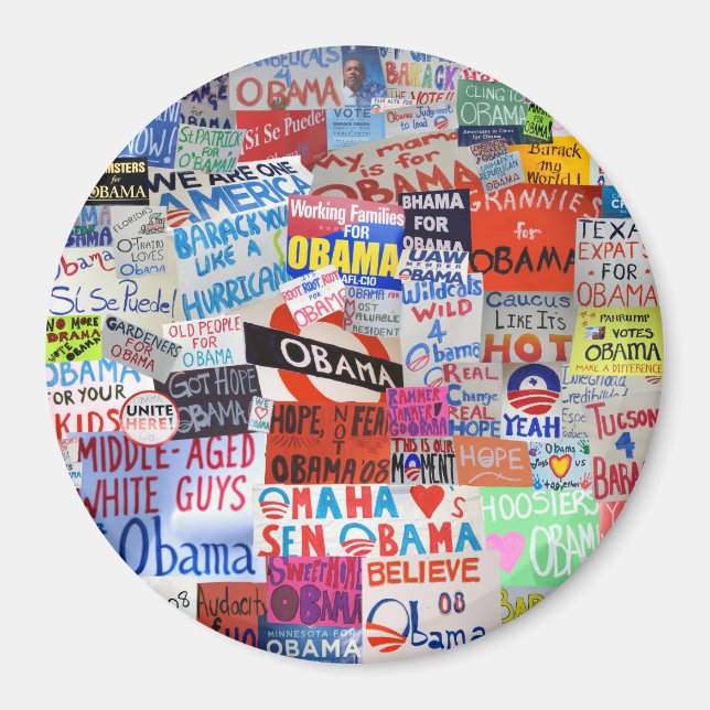 Rótulos de esperanza imán Obama (Frente)