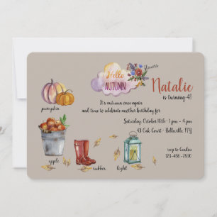 Rótulos de la invitación del otoño