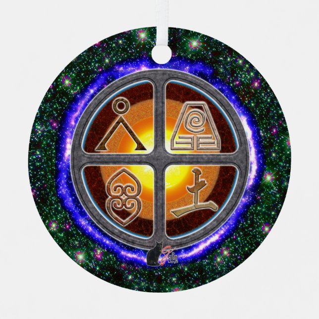 Rótulos de la Tierra Ornamento cerámico (Anverso)