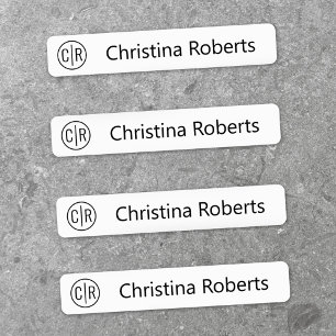 Rótulos de monograma y etiquetas de ropa de tela d