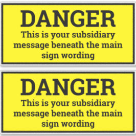 Rótulos de peligro - Dos Pegatinas de Rótulo negro