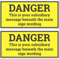 Rótulos de peligro - Dos Pegatinas de Rótulo negro