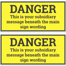 Rótulos de peligro - Dos Pegatinas de Rótulo negro