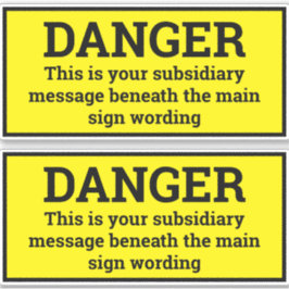 Rótulos de peligro - Dos Pegatinas de Rótulo negro