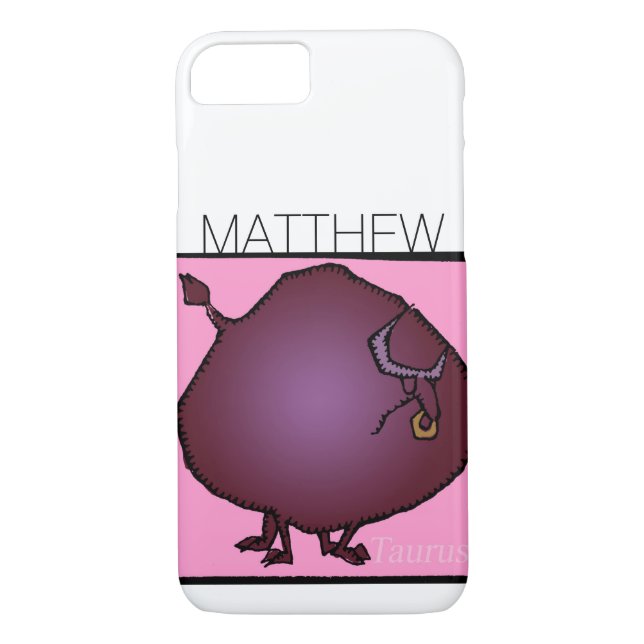 Rótulos Zodiac Taurus funda personalizada Cumpleañ (Reverso)