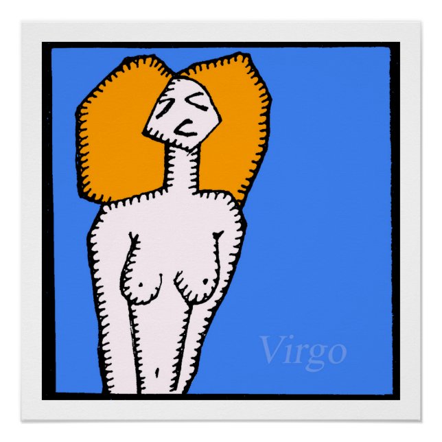 Rótulos Zodiac Virgo Cumpleaños Poster perfecto 20 (Anverso)