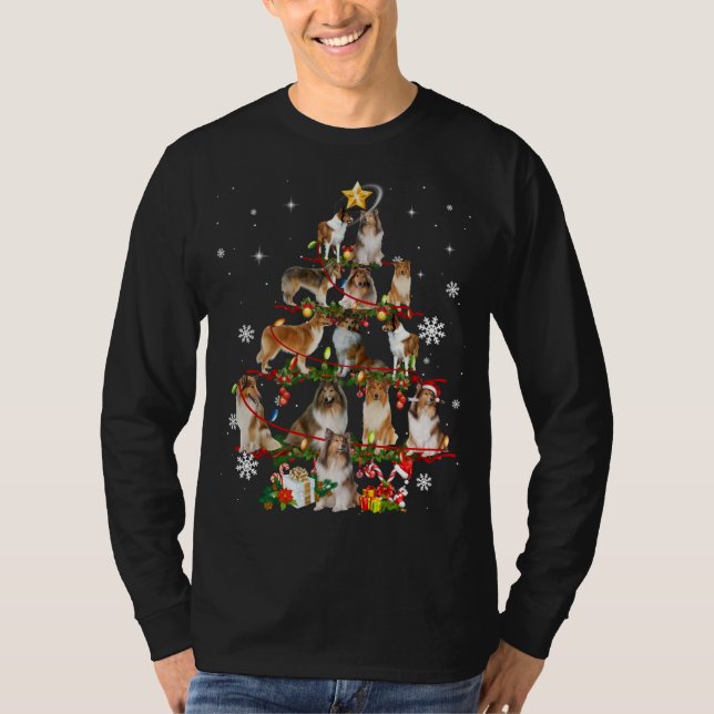 Rough Collie Christmas Tree Ilumina Sweater Dog Ch (Anverso)