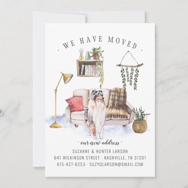 Rough Collie | Invitación móvil (Anverso)