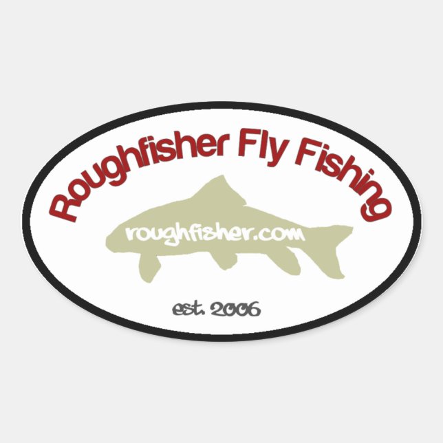 roughfisher.com pegatina Oval (Anverso)