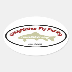 roughfisher.com pegatina Oval