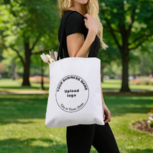 Round Business Brand Bolsa de mano blanca
