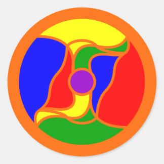 Round Optoskept Mandala Pegatina