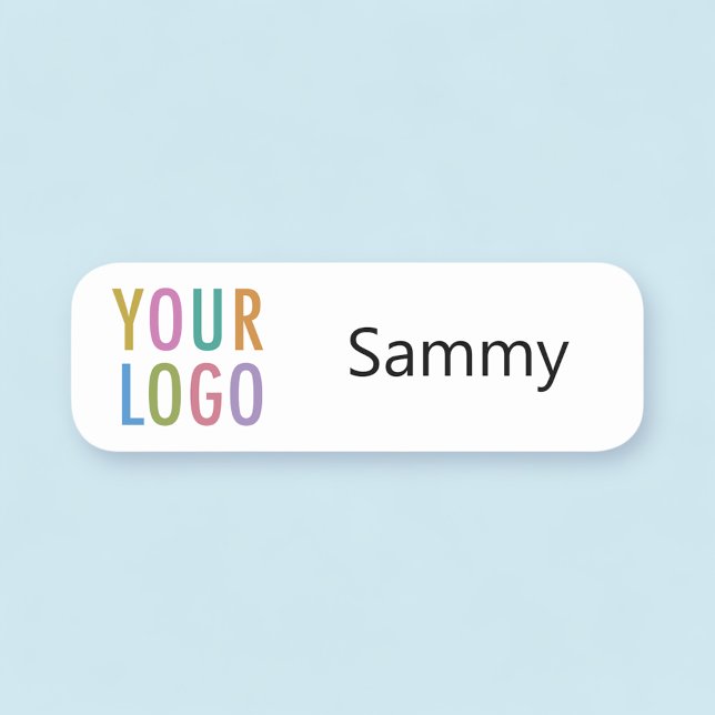 RoundCorners Nombre Etiqueta Personalizado logotip (MISOOK Employee Name Tag)