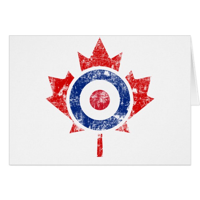 Roundel Canada Curling Hockey Target Grunge Ice (Anverso (Horizontal))