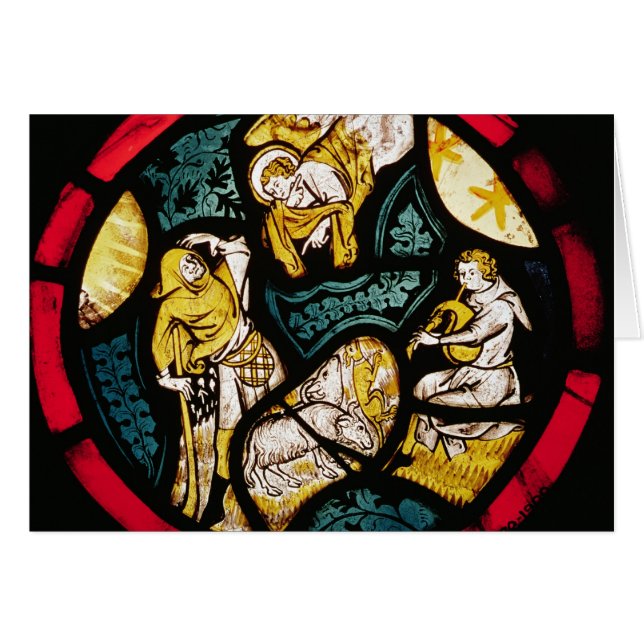 Roundel que representa el anuncio a los pastores (Anverso (Horizontal))