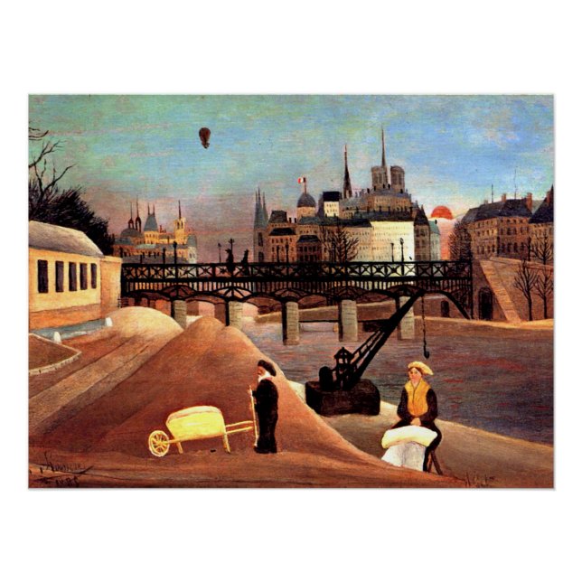 Rousseau - Ile Saint Louis y Notre Dame Poster (Anverso)