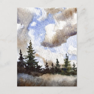 "Route 55 Clouds" Tarjeta postal de carreteras rur