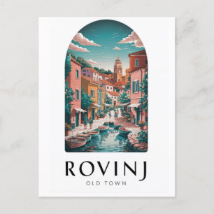 Rovinj Croacia Tarjeta Postal de Viajes Antiguos